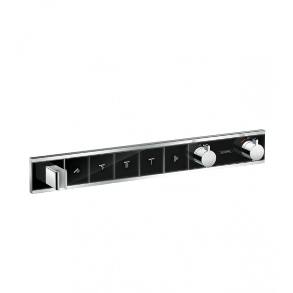 Hansgrohe RainSelect Bateria wannowo-prysznicowa podtynkowa z termostatem chrom/czarna 15358600