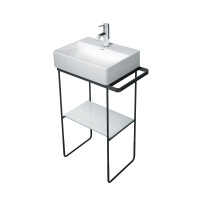 Duravit DuraSquare Konsola stojąca do umywalki metalowa czarny mat 0031094600