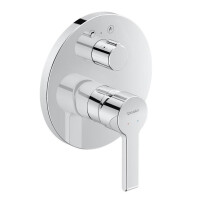 Duravit B.2 Bateria wannowo-prysznicowa podtynkowa z zaworem przełączającym chrom B25210012010
