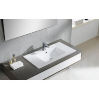 Bathco Liebana Umywalka wpuszczana w blat 81x46x15 cm biała 4066