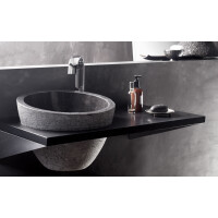Bathco Mirage Negro Umywalka nablatowa 40x30 cm kamienna czarna 00374