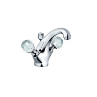 Kludi 1926 Bateria umywalkowa z uchwytami ze szkła kryształowego chrom 5101005G5