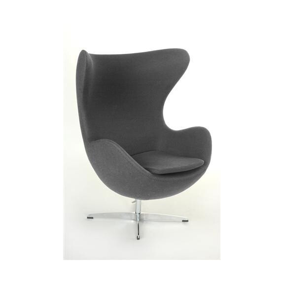D2 Jajo Fotel inspirowany Egg kaszmir 78x66x106 cm jasnoszary 22291