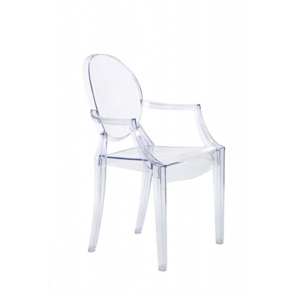 D2 Royal Krzesło inspirowane Louis Ghost 54x57 cm przezroczyste 3293