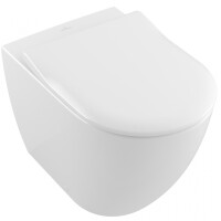 Villeroy & Boch Subway 2.0 Toaleta WC stojąca 37x56 cm lejowa DirectFlush bez kołnierza wewnętrznego z powłoką CeramicPlus biała Weiss Alpin 5602R0R1