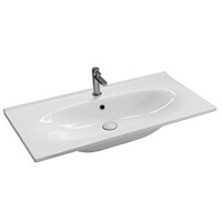 Hatria Le Fiabe Umywalka wisząca 100x48,5x16,5 cm z otworem na baterię biała Y1BQ01