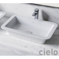 Cielo Opera Umywalka nablatowa 64x42x13 cm biała OPLA64