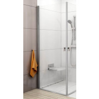 Ravak Chrome CRV1-90 Drzwi prysznicowe 90x195 cm z powłoką AntiCalc profile aluminium szkło przezroczyste 1QV70C01Z1