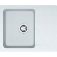 Franke Orion OID 611-62 Zlewozmywak kompozytowy jednokomorowy 62x50 cm wbudowywany z ociekaczem biały polarny 114.0286.444