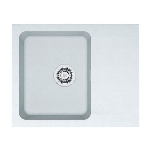 Franke Orion OID 611-62 Zlewozmywak kompozytowy jednokomorowy 62x50 cm wbudowywany z ociekaczem biały polarny 114.0286.444