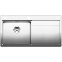 Blanco Divon II 5 S-IF Zlewozmywak stalowy jednokomorowy 100x51 cm lewy z korkiem automatycznym stalowy 521659