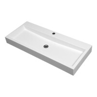 Omnires Marble+ Thasos Umywalka nablatowa 100x42x10 cm biała THASOS1000BP