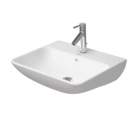 Duravit ME by Starck Umywalka wisząca 55x44 cm z jednym otworem na baterię z przelewem biała z powłoką WonderGliss 23355500001