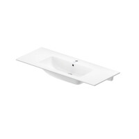 Duravit ME by Starck Umywalka meblowa 123x49 cm z jednym otworem na baterię z przelewem biała 2336120000