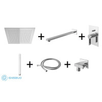 Kohlman Dexame Zestaw prysznicowy podtynkowy z deszczownicą kwadratową 30x30 cm chrom QW210DQ30