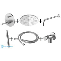 Kohlman Maxima Zestaw prysznicowy podtynkowy z deszczownicą okrągłą 20 cm chrom QW210MR20