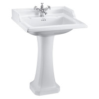 Burlington Classic Umywalka wisząca 65x57,5x29 cm z otworem na baterię biała B151TH