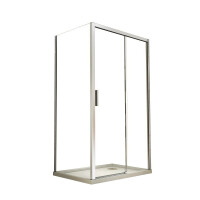 Besco Actis Ścianka prysznicowa boczna 90x195 cm profile chrom szkło przezroczyste PA-90