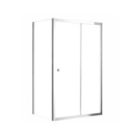 Besco Duo Slide Ścianka prysznicowa boczna 90x195 cm profile chrom szkło przezroczyste PDS-90