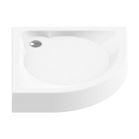 New Trendy Cantare Brodzik półokrągły 80x80x18,5 cm biały B-0308