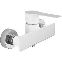 Laveo Raila Bateria natryskowa natynkowa biała/chrom BLL640D