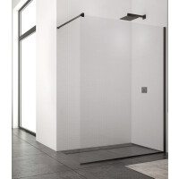 Ronal Sanswiss Easy Black Ścianka prysznicowa Walk-in 80x200 cm profile czarny mat szkło przezroczyste Aquaperle STR4P0800607