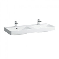Laufen Pro S Umywalka wisząca 120x46x17,5 cm podwójna z otworem na baterię biała H8149660001041