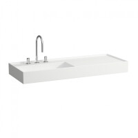 Laufen Kartell Umywalka wisząca 120x46x12 cm bez systemu przelewowego 3 otwory na baterię biała H8133320001581