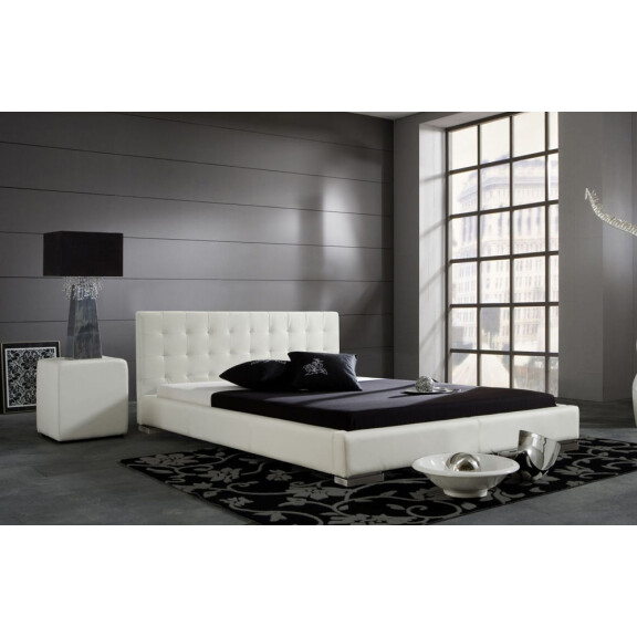Fato Luxmeble Sara Łóżko tapicerowane 140 cm białe 3303