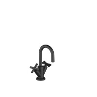 Dornbracht for Villeroy & Boch Tara Bateria umywalkowa z korkiem automatycznym czarna matowa 22302892-33