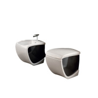 Hidra Hi-Line Bidet stojący 54,5x38 cm biały/czarny HIW14.012