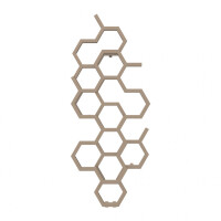 Terma Hex Grzejnik pionowy 122x48,6 cm podłączenie ZX bright copper WGH2X122048KBCOZX
