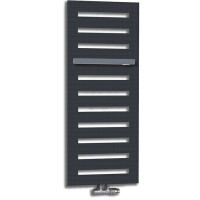 Zehnder Metropolitan Grzejnik dekoracyjny 122,5x50 cm zasilanie wodne black quartz 0550 MEP-120-050/M0550