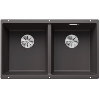 Blanco Subline 350/350-U Zlewozmywak granitowy dwukomorowy 75,5x40 cm szarość skały 523575
