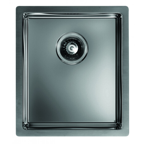 Alveus Monarch Quadrix 20 FS Zlewozmywak stalowy 39x45 cm 1-komorowy bez ociekacza antracyt 1103317