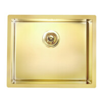 Alveus Monarch Quadrix 50 FS Zlewozmywak stalowy 55x45 cm 1-komorowy bez ociekacza złoto 1103382