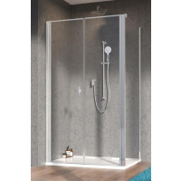 Radaway Nes DWD+S Kabina prysznicowa prostokątna 80x80x200 cm profile chrom szkło przezroczyste EasyClean 10034080-01-01+10040080-01-01
