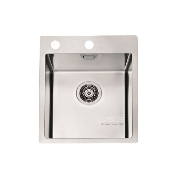 Alveus Pure 10 Zlewozmywak stalowy 40,5x52,5 cm 1-komorowy bez ociekacza satyna 1103607