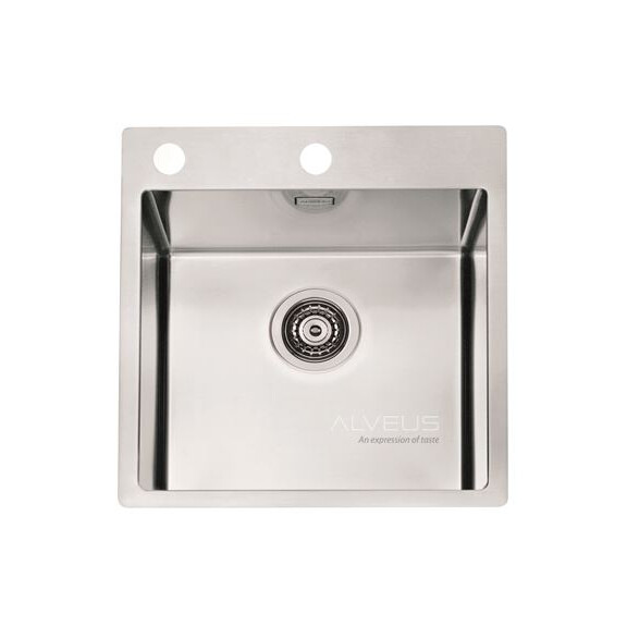 Alveus Pure 20 Zlewozmywak stalowy 46,5x52,5 cm 1-komorowy bez ociekacza satyna 1103608