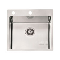 Alveus Pure 30 Zlewozmywak stalowy 51,5x52,5 cm 1-komorowy bez ociekacza satyna 1103609