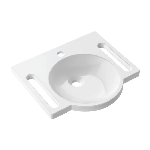 Hewi Washbasin Umywalka dla niepełnosprawnych z otworem i bez przelewu 45x40 cm biała 950.11.501
