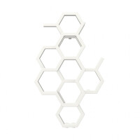 Terma Hex Grzejnik pionowy 82,1x48,6 cm podłączenie ZX biały RAL 9016 WGH2X082048K916ZX