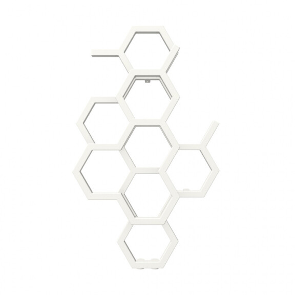 Terma Hex Grzejnik pionowy 82,1x48,6 cm podłączenie ZX biały RAL 9016 WGH2X082048K916ZX
