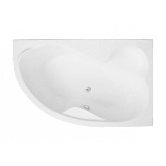Polimat Mega Wanna narożna asymetryczna 160x105 cm wersja prawa biała 00229