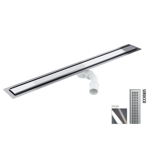 Wiper New Elite Sirocco Zestaw Odpływ liniowy 90 cm poler 100.3397.01.090