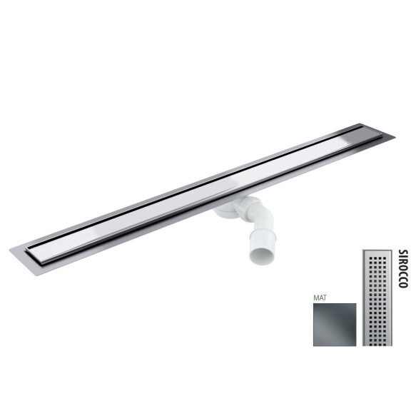Wiper New Elite Sirocco Zestaw Odpływ liniowy 120 cm mat 100.3397.03.120