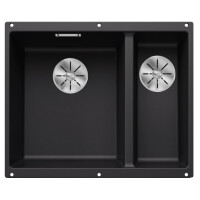 Blanco Subline 340/160-U Zlewozmywak granitowy półtorakomorowy lewy 55,5x40 cm czarny 525985