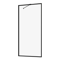 Radaway Modo New Black PNJ Parawan nawannowy jednoczęściowy 60x150 cm profile czarne szkło Frame 10006060-54-56