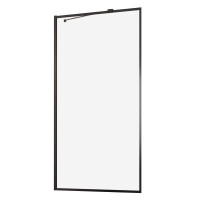 Radaway Idea Black PNJ Parawan nawannowy jednoczęściowy 60x150 cm profile czarne szkło Frame 10001060-54-56