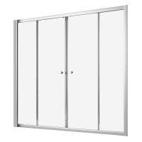 Radaway Vesta DWD Parawan nawannowy dwuczęściowy 170x150 cm profile chrom szkło Fabric 203170-06
